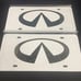 Infiniti Brand New Front Vanity Metal Plate Frame Holder (2 Pack)
