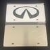 Infiniti Brand New Front Vanity Metal Plate Frame Holder (2 Pack)