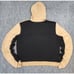 Baby Phat Hoodie Womens 3X Black Tan Colorblock Fleece 1/4 Zip Ruched Sleeve Y2K