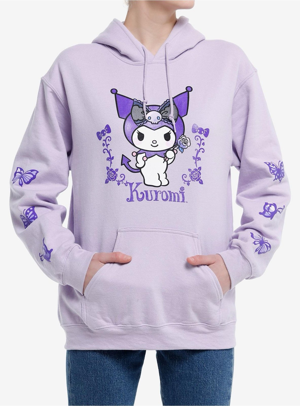 Kuromi Butterfly Roses Hoodie