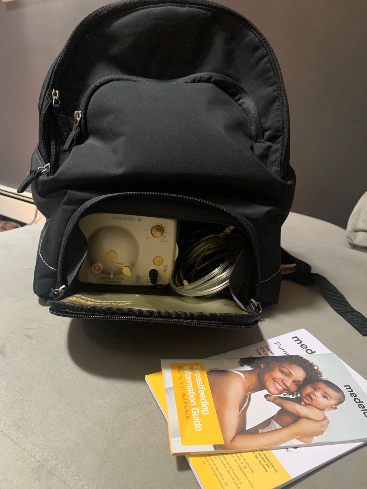 Medela Breastpump and book bag