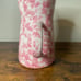 Bennington Pottery Large Pitcher in Agate Pink and White