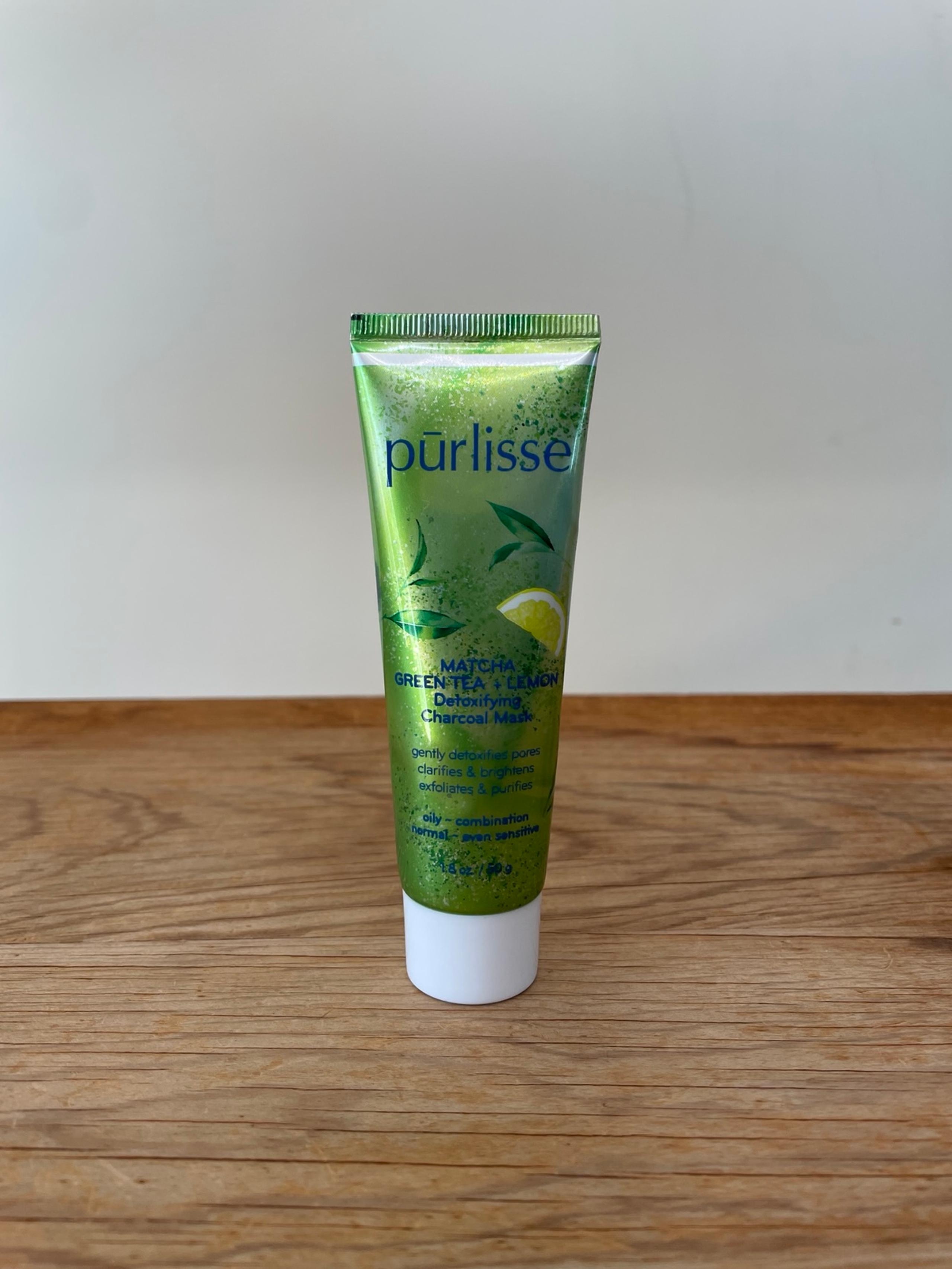 NEW Purlisse Matcha Green Tea + Lemon Detoxifying Charcoal Face Mask Mini 1.8 oz