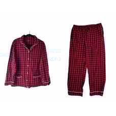 Lanz of Salzburg Womens Large Buffalo Plaid Flannel Two Piece Pajamas Set