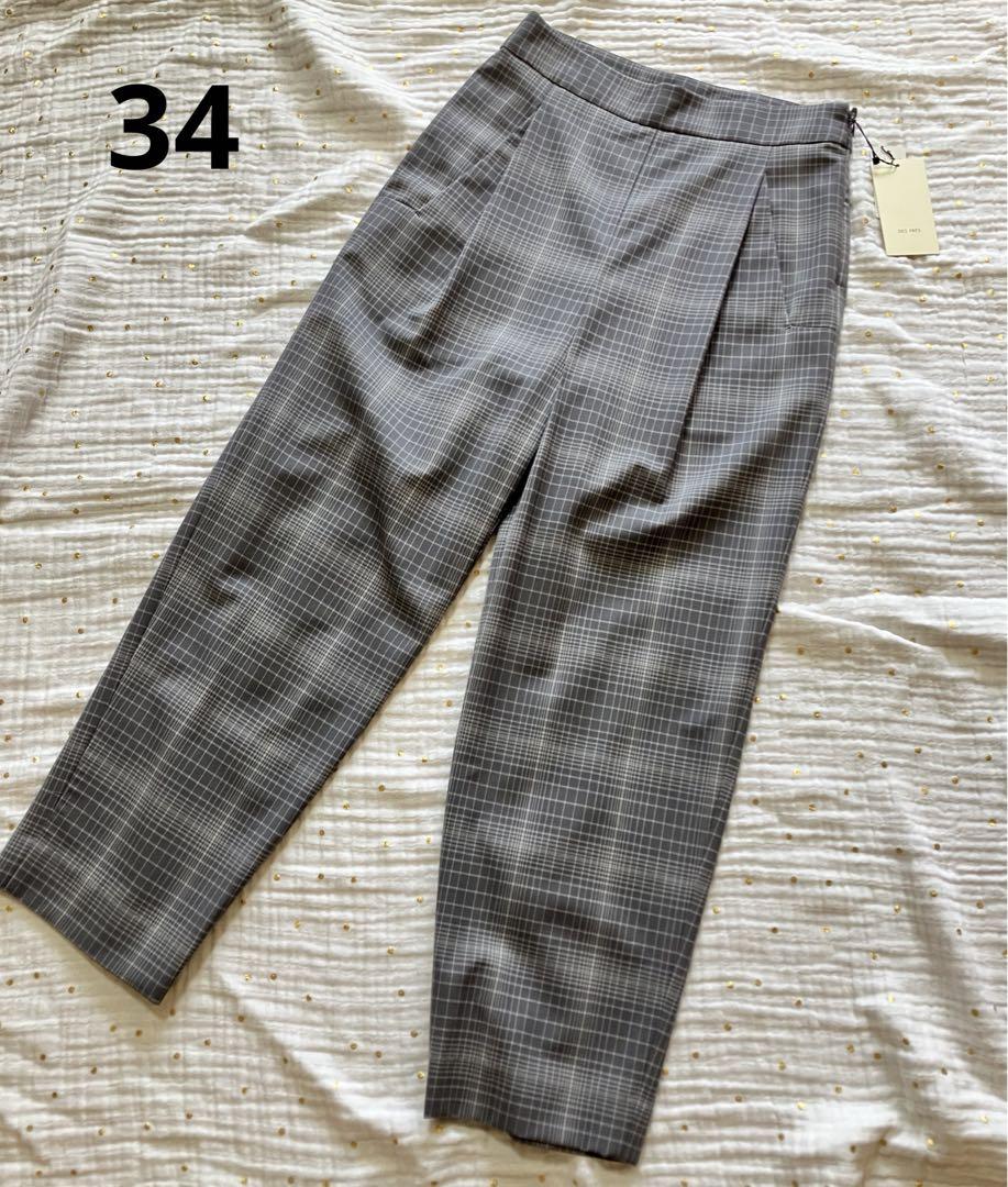 DES PRES Depre Summer Wool Tuck Pants Size 34 Gray