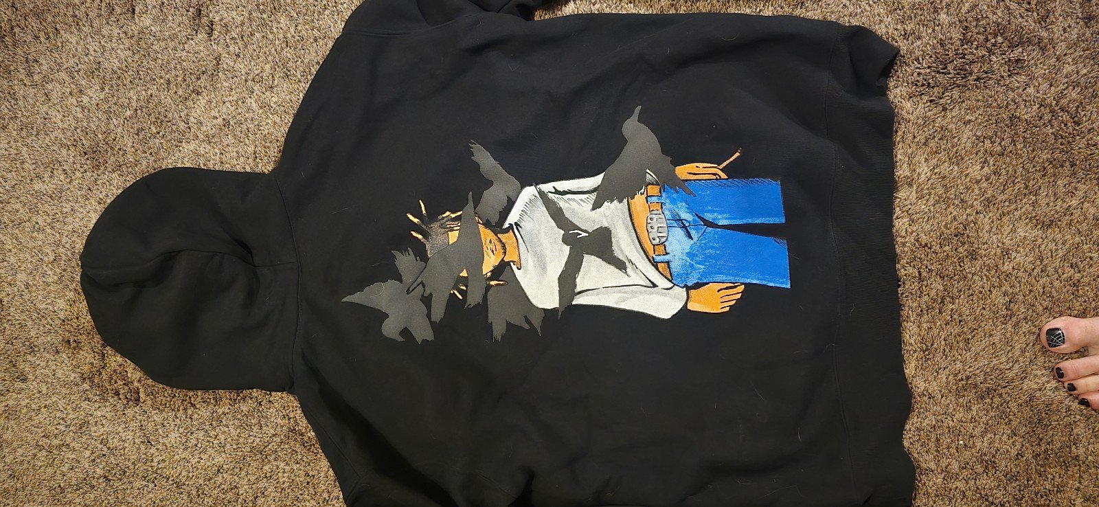 REVENGE X JUICE WRLD Crow hoodie SIZE LARGE