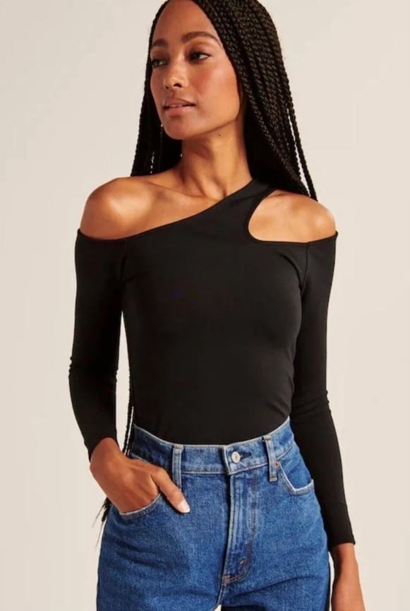 Abercrombie & fitch long sleeved Elevated Off The Shoulder Top