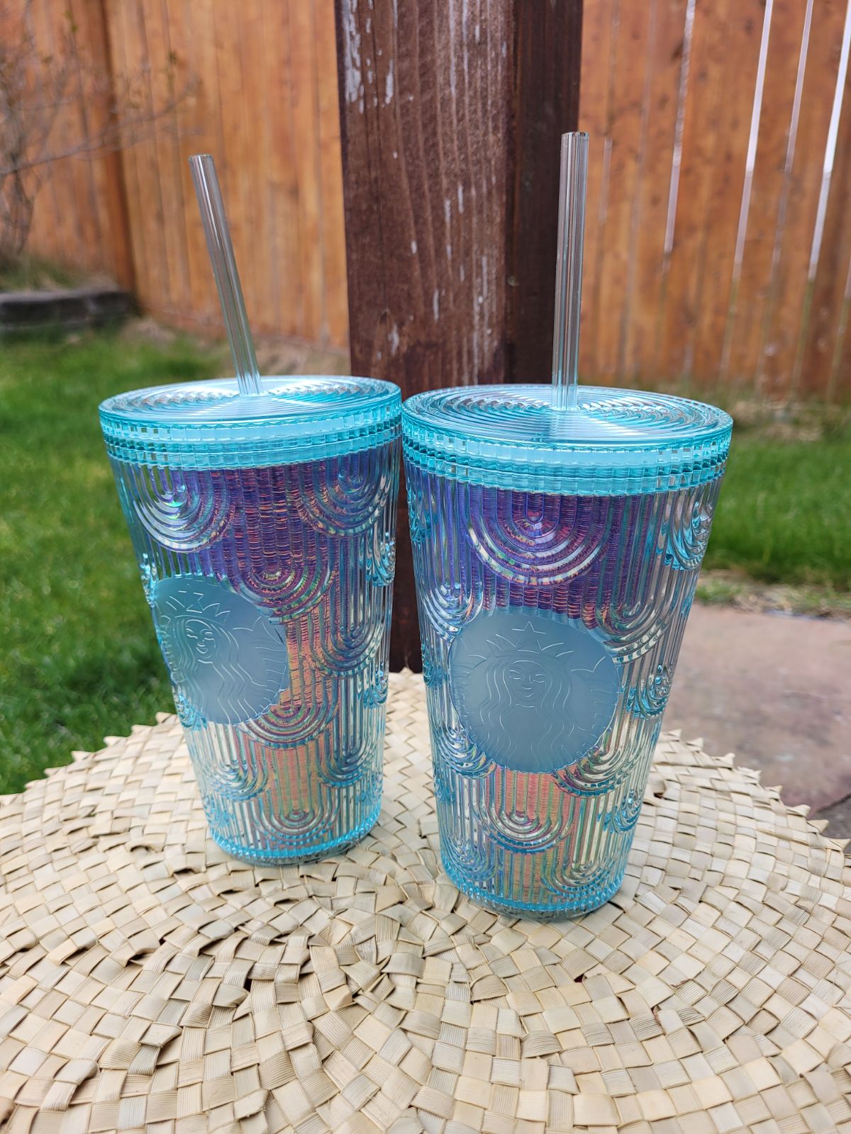 Starbucks Spring 2022 Iridesent Mermaid Tail Tumblers