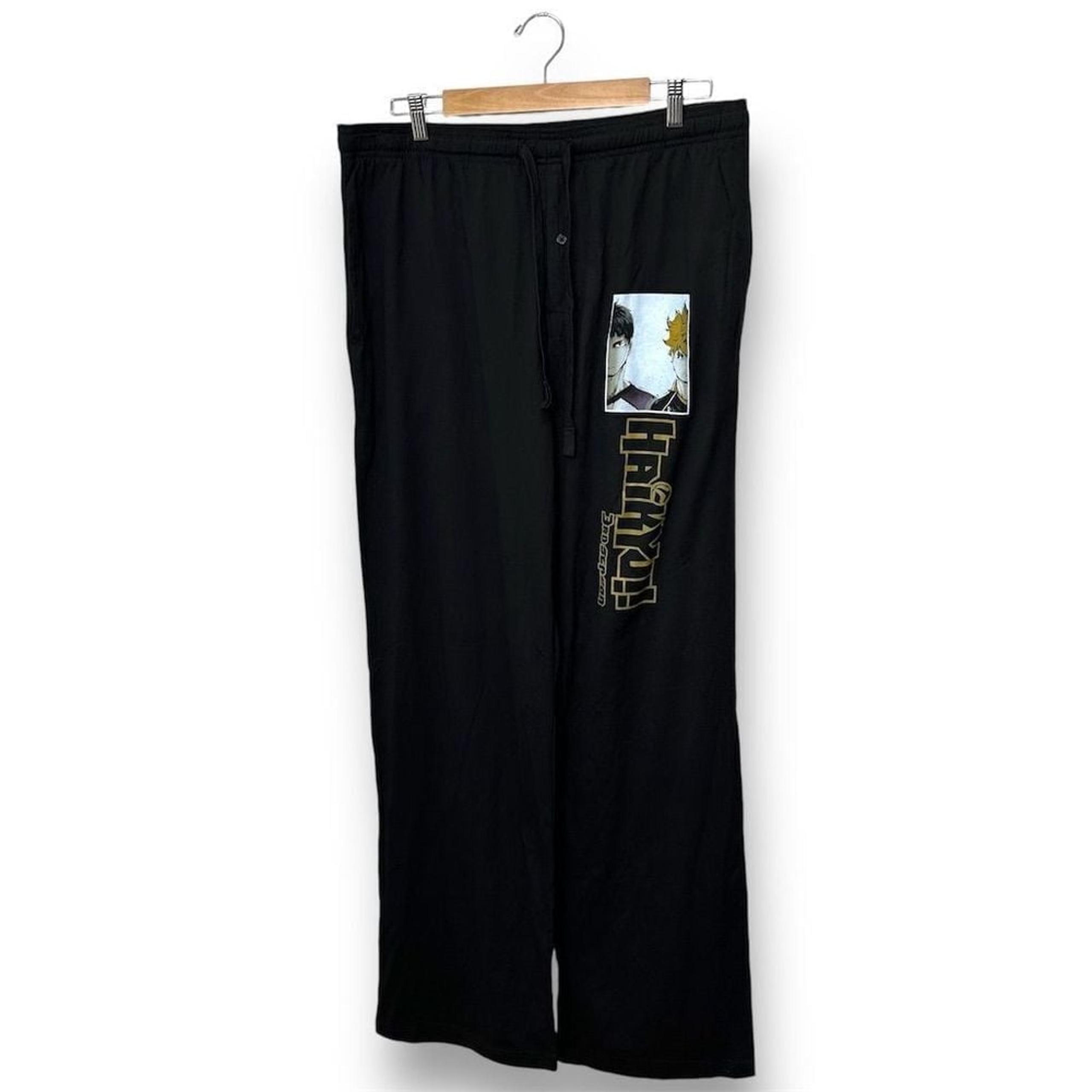 Hot Topic Haikyu!! Men's 2XL Black Pajama Pants Anime Print