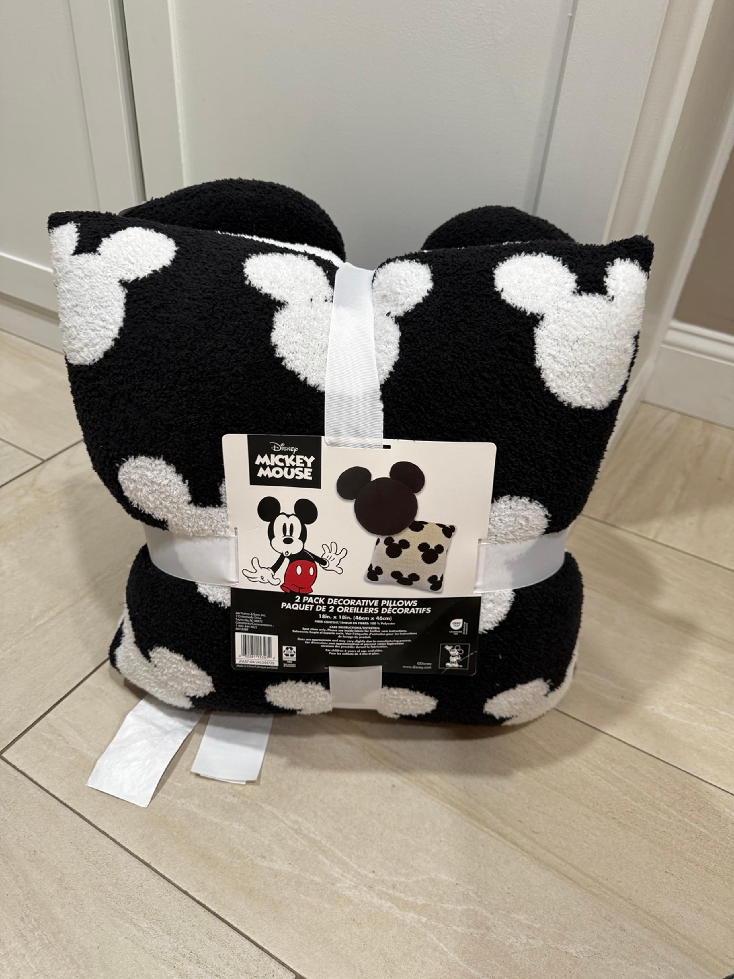 NWT set of 2 Mickey Mouse black and white pillows