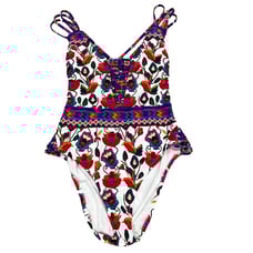 Nanette Lepore Antique Goddess LePore One-Piece Swimsuit Strappy Back M