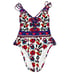 Nanette Lepore Antique Goddess LePore One-Piece Swimsuit Strappy Back M