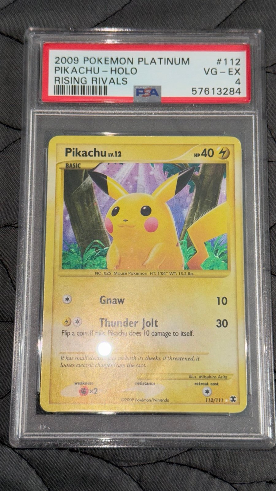 2009 Pokémon Pikachu Rising Rivals Holo PSA 4