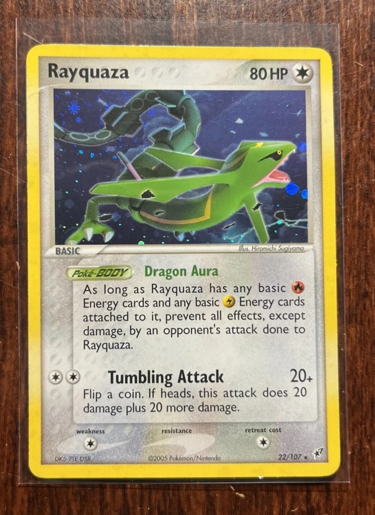POKEMON RAYQUAZA 22/107 EX DEOXYS HOLO RARE DECK EXCLUSIVE PROMO LP LEGENDARY