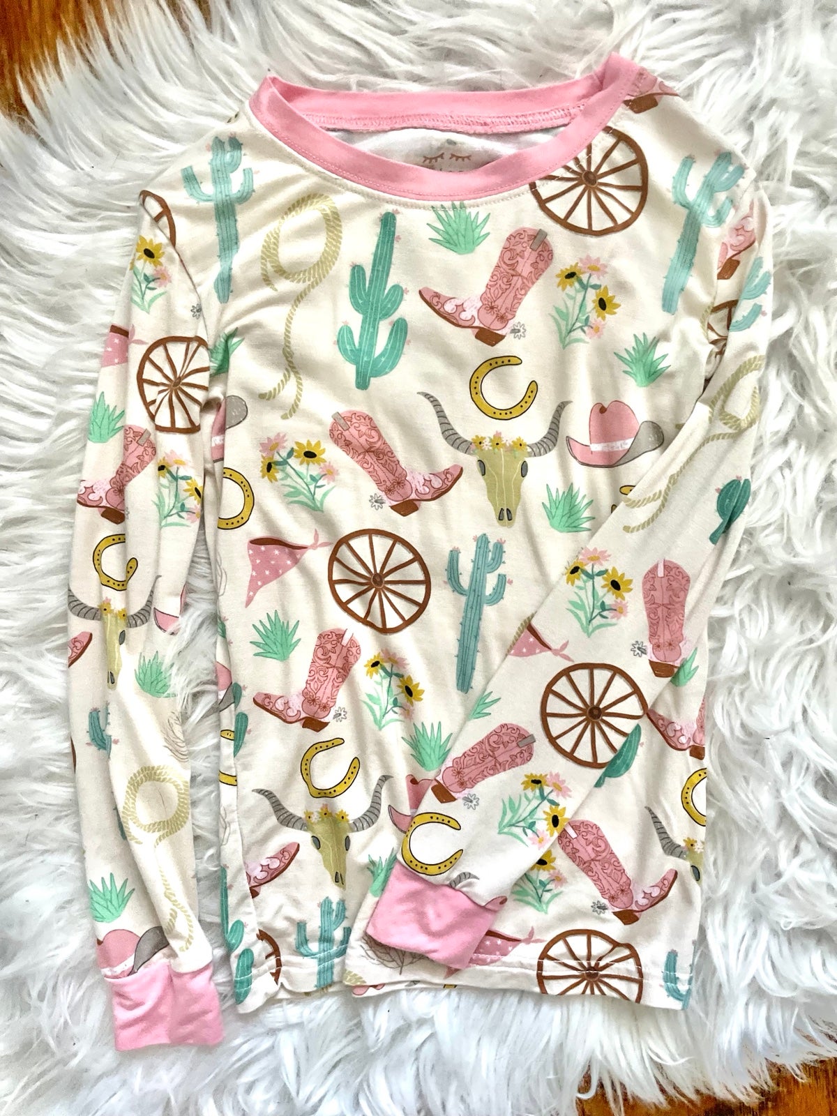 Little sleepies pink rodeo two piece