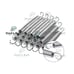 Bounce Pro Trampoline Springs Galvanized Heavy-Duty Steel Replacement + T Hook