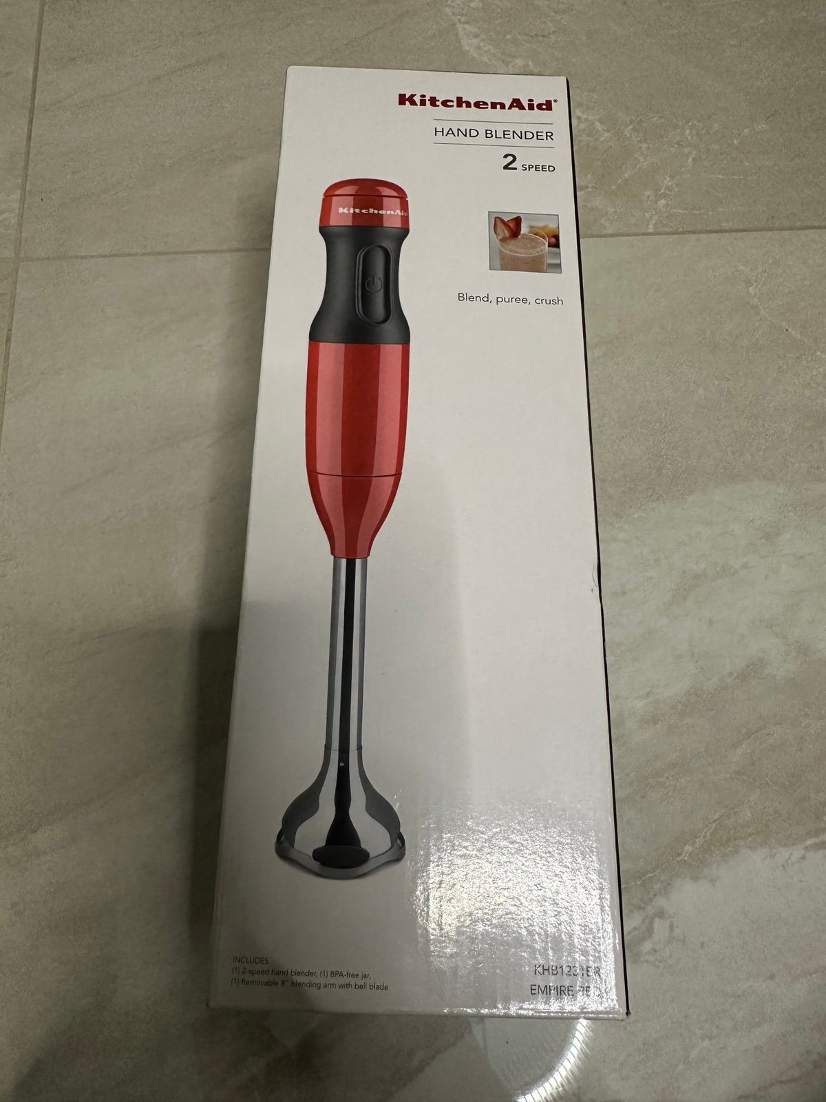 New KitchenAid 2 Speed Hand Immersion Blender Red Powerful