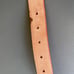 Orange red Bally leather belt.