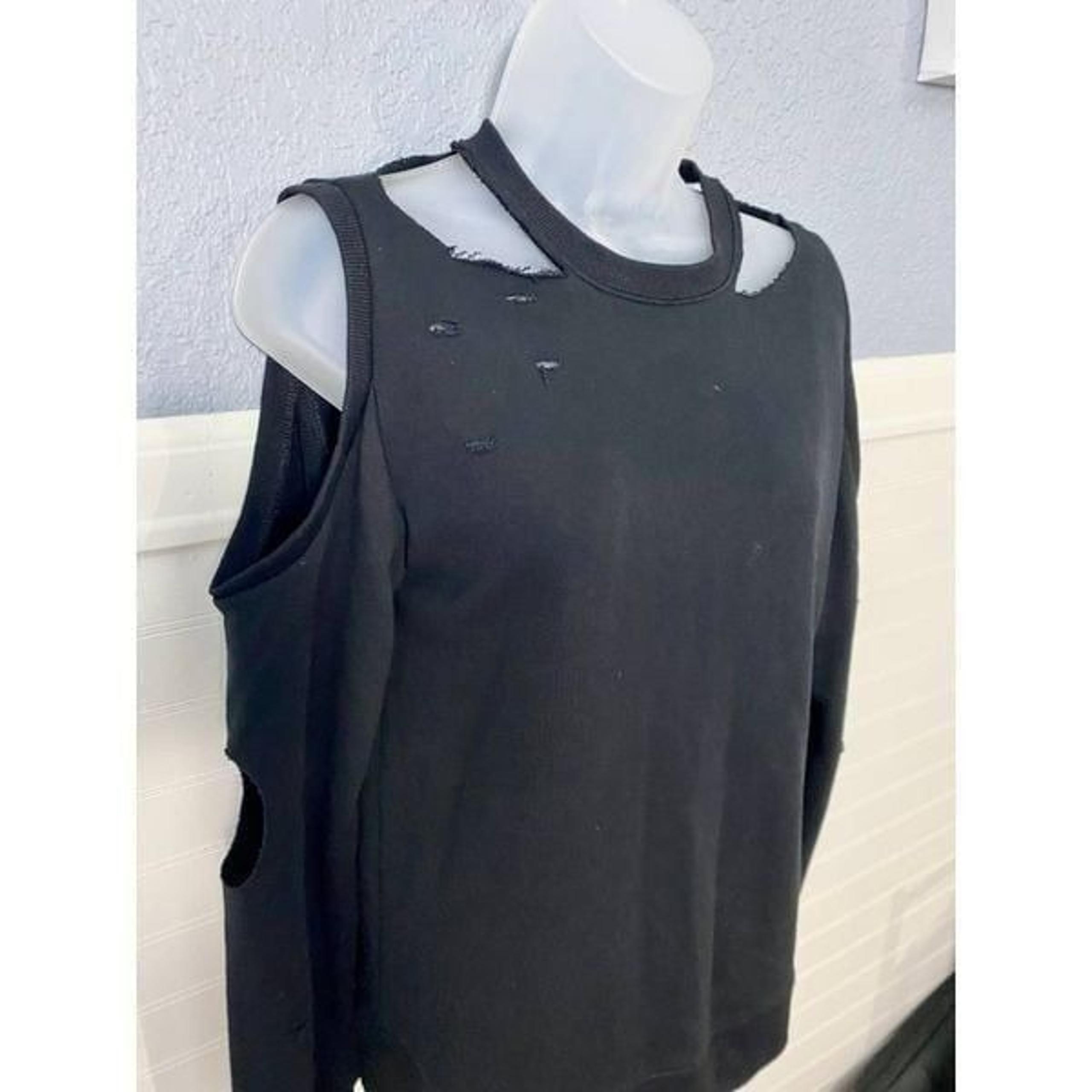 Central Park West Black Cold Shoulder Top