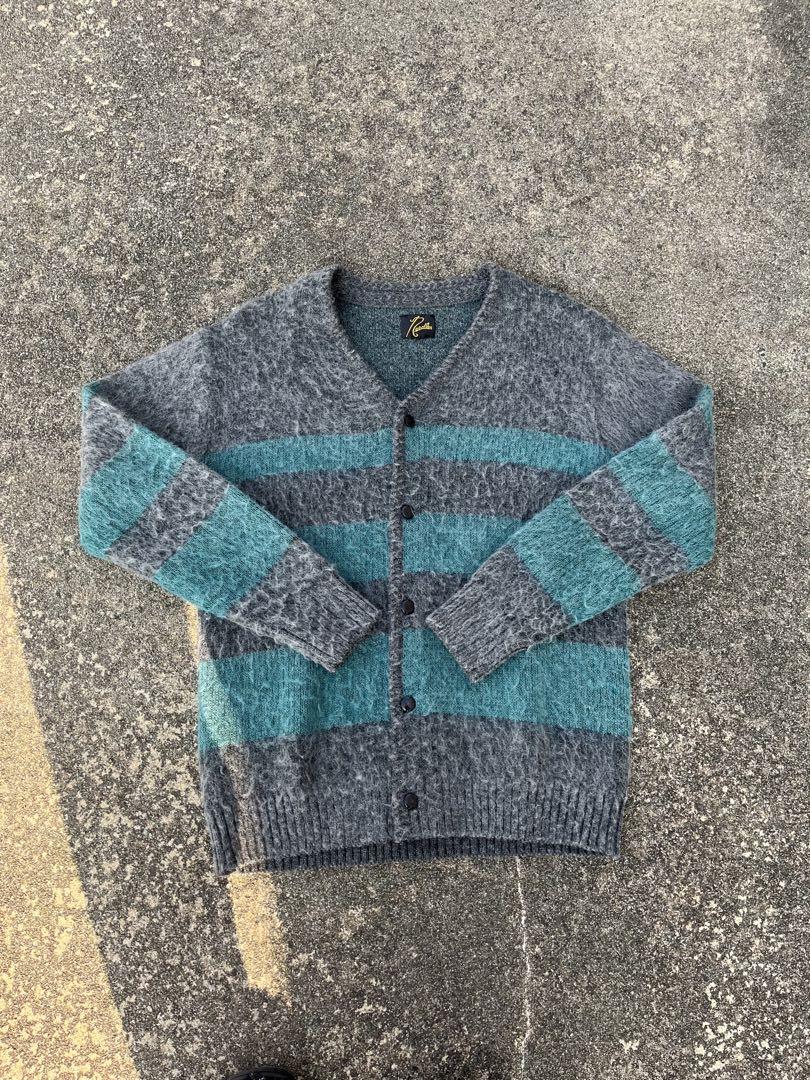 Needles Boa Knit Cardigan Gray/Turquoise