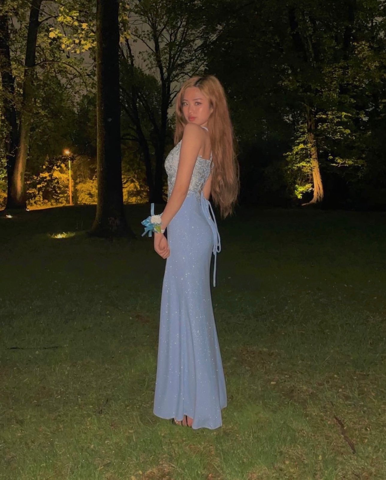 Prom dress blue baby size 4