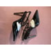 Schutz Aimee High Heels in Black Patent Leather 6.5 with Box Womens Mules