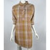 Prana Deryn Dress Women M EUC Button-Up Pockets Organic Cotton Collared Plaid