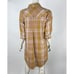 Prana Deryn Dress Women M EUC Button-Up Pockets Organic Cotton Collared Plaid