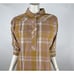 Prana Deryn Dress Women M EUC Button-Up Pockets Organic Cotton Collared Plaid