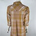 Prana Deryn Dress Women M EUC Button-Up Pockets Organic Cotton Collared Plaid