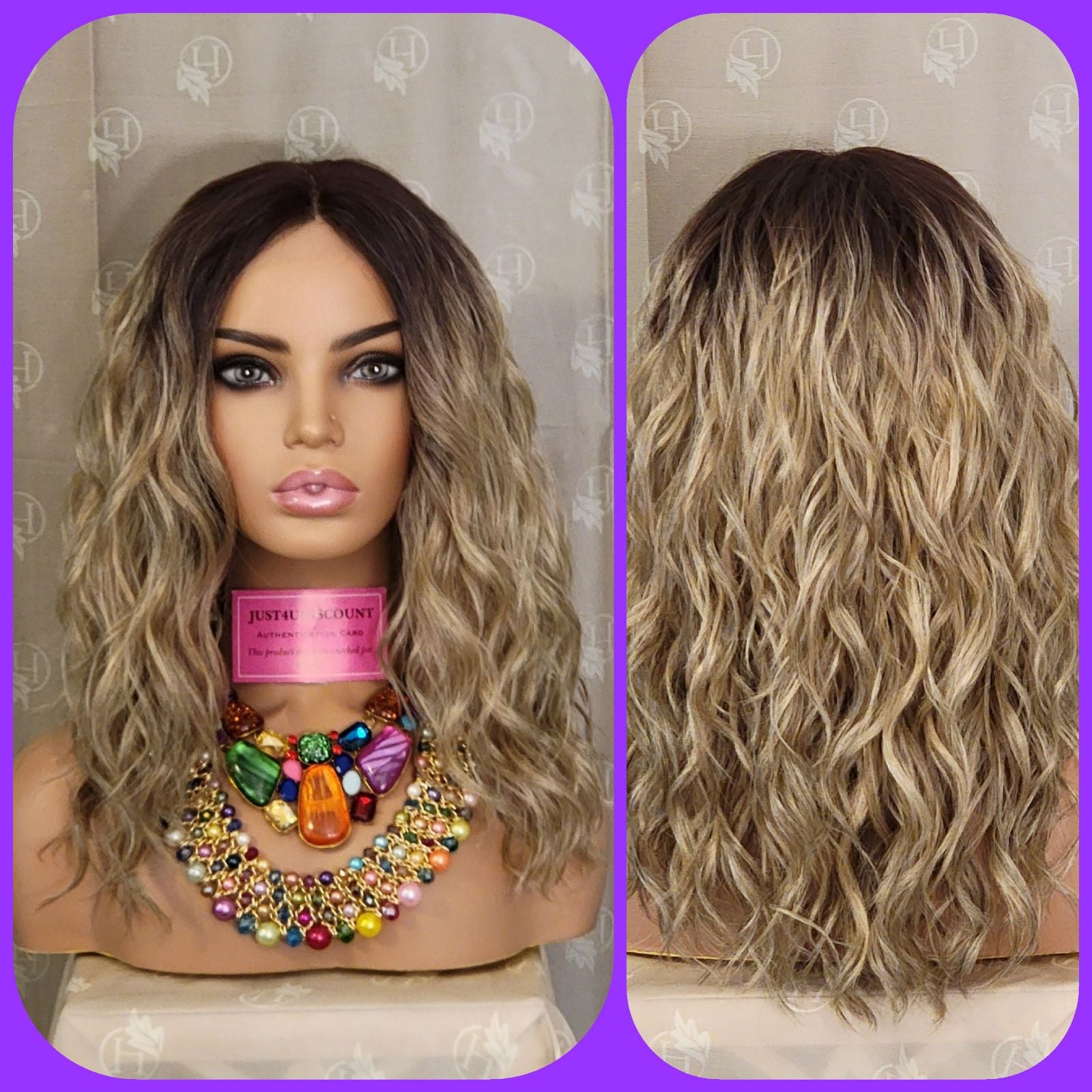 Celebrity Ash wavy blonde h.d lace wig