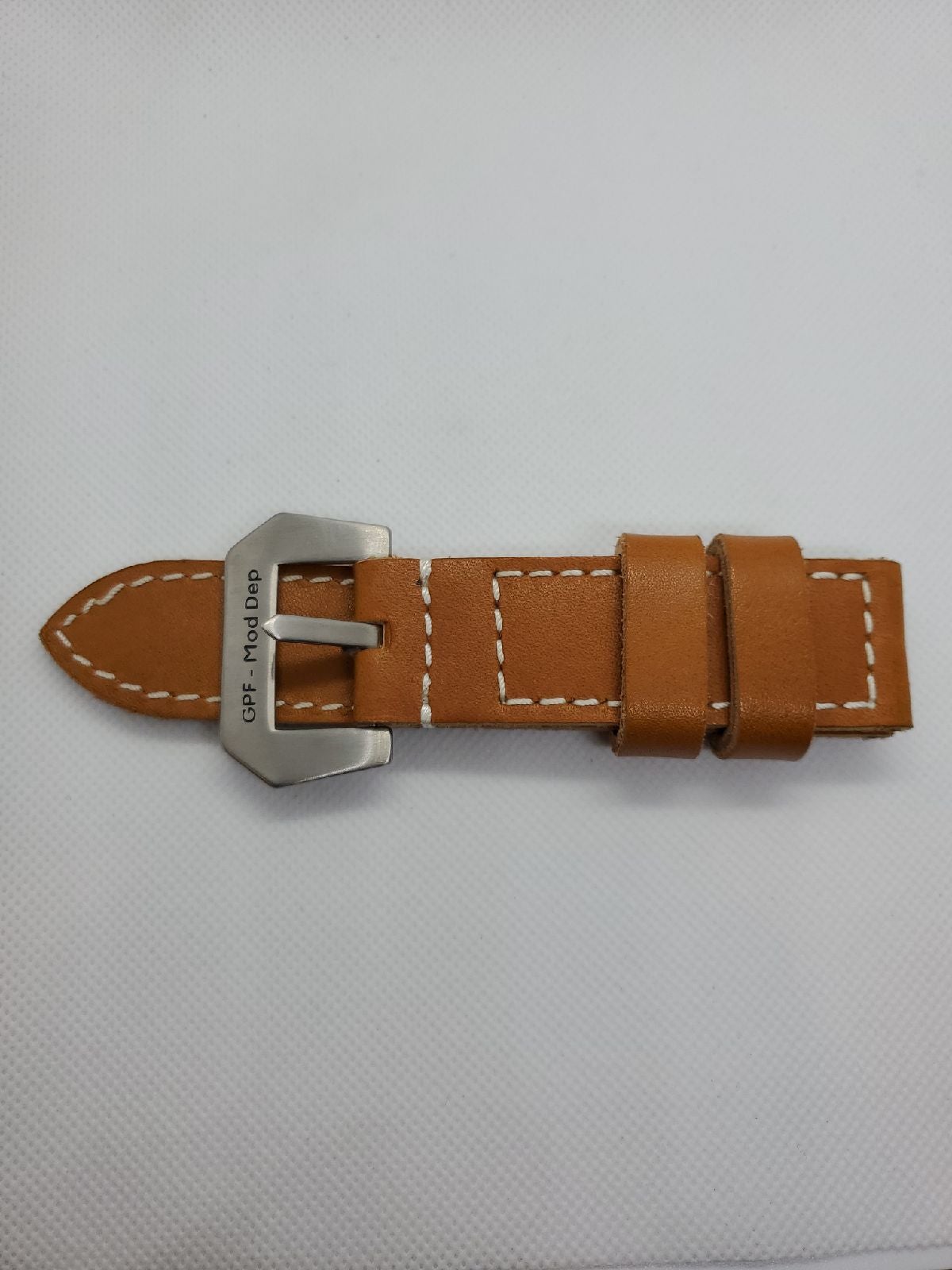 Panerai Style Leather Watch Band w/Gpf - Mod Buckle