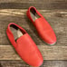 Eileen Fisher Flit Flat Leather Espadrille Flats Shoes Coral Red US 7.5 Women