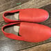 Eileen Fisher Flit Flat Leather Espadrille Flats Shoes Coral Red US 7.5 Women