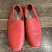 Eileen Fisher Flit Flat Leather Espadrille Flats Shoes Coral Red US 7.5 Women