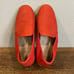 Eileen Fisher Flit Flat Leather Espadrille Flats Shoes Coral Red US 7.5 Women