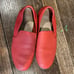 Eileen Fisher Flit Flat Leather Espadrille Flats Shoes Coral Red US 7.5 Women