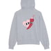 VS PINK GREY VALENTINES DAY HOODIE WITH HEART AND CHILLI PEPPER DESIGN SIZE XXL