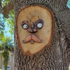 Old Man' Tree Hugger - Yard Decorations - Whimsical Tree Sculpture