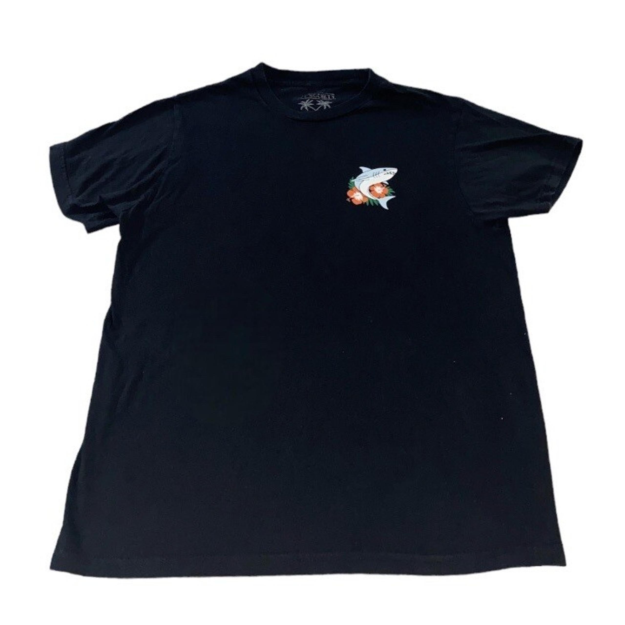 Riot Society Shark Tee Men's Small T-Shirt Black Summer Sharks Graphic Crewneck