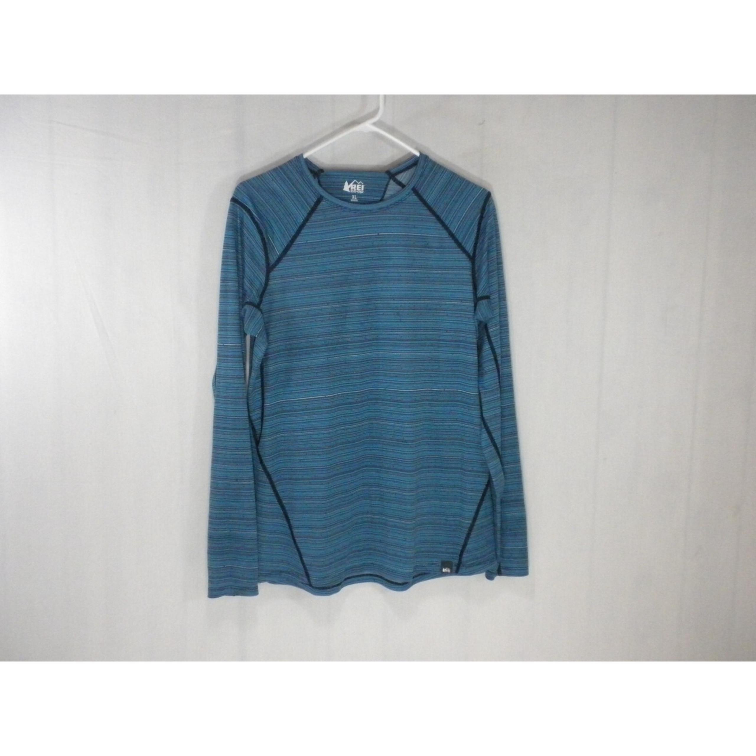 REI Co-Op Base Layer Top Womens XL Blue Long Sleeve Lightweight Wicking Gorpcore