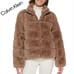 NWT CALVIN KLEIN FAUX FUR ZIPPED JACKET