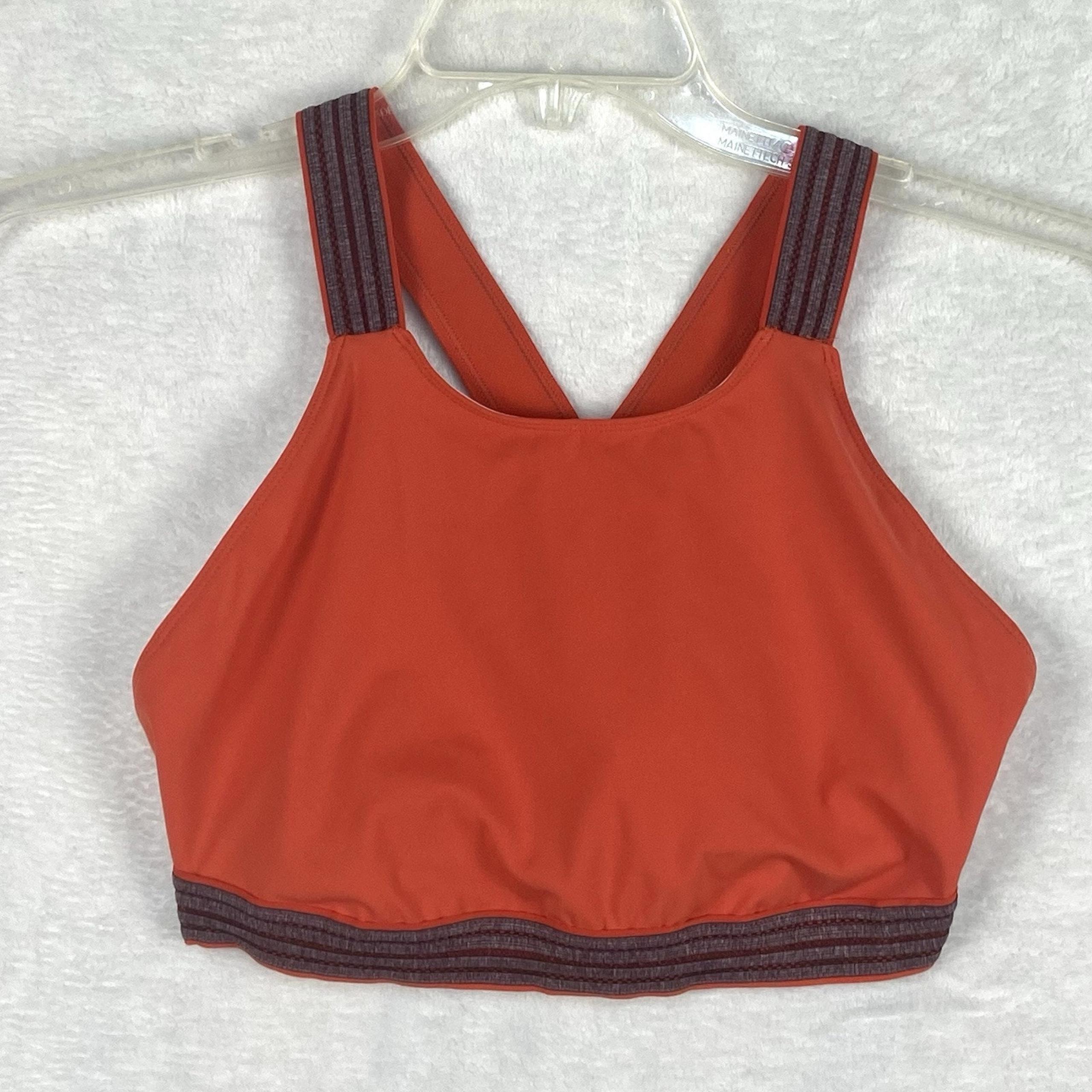 Free People Movement Womens M Boho Orange Practice Makes Perfect Sports Bra Gym