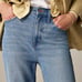 J. Crew Denim trouser in Chambray Blue wash Super Wide Leg Jeans Size 28