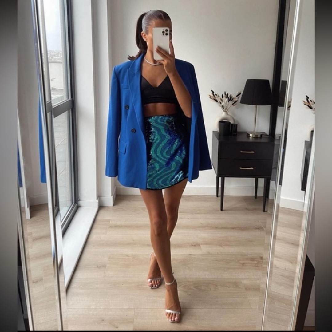 ZARA SHORT SEQUIN SKIRT