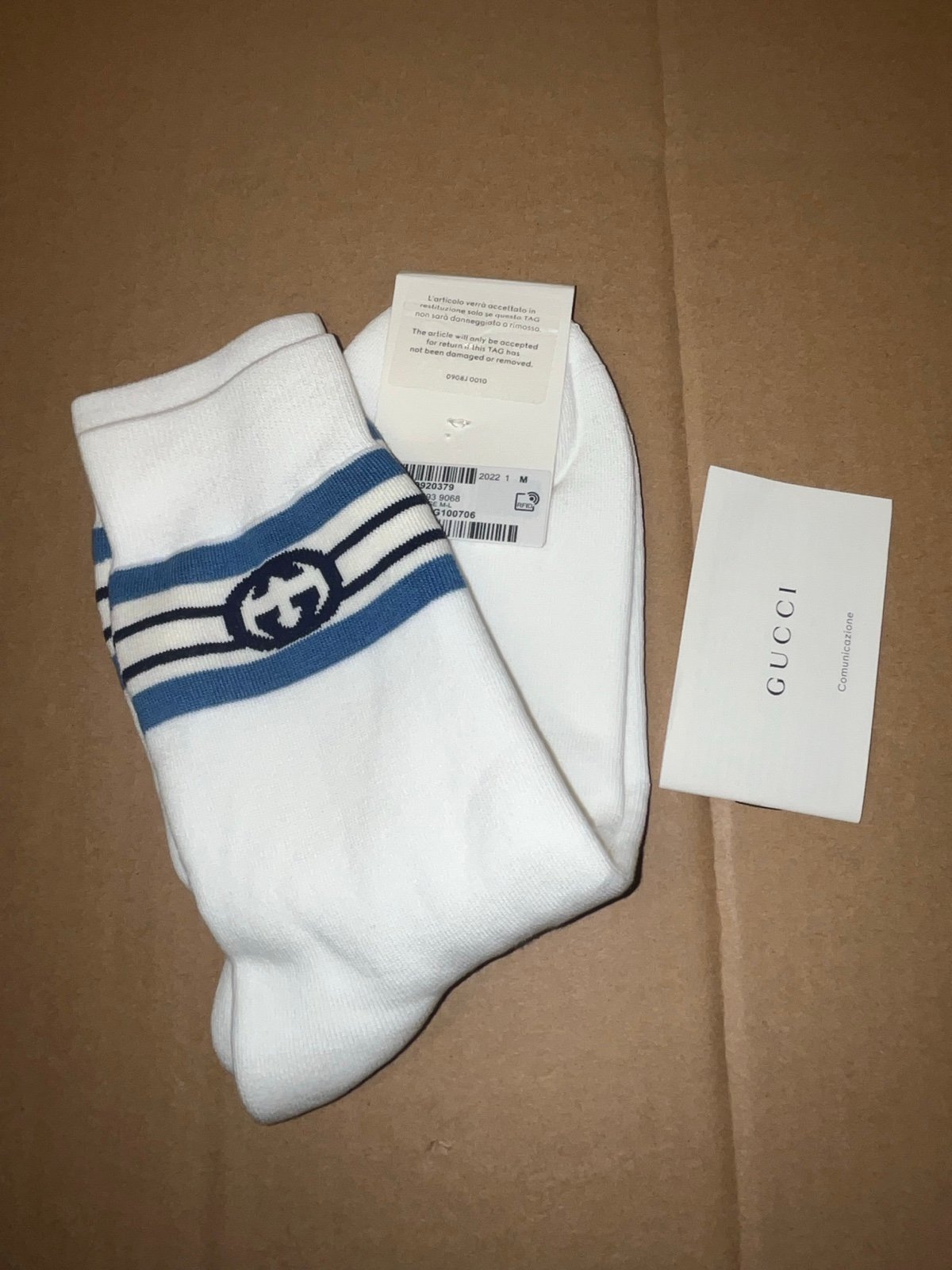Gucci GG interlocking sock size M