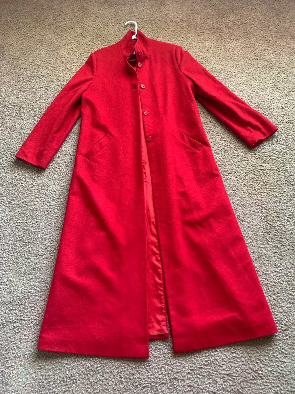 Clifford & Wills Red Wool Trench Coat