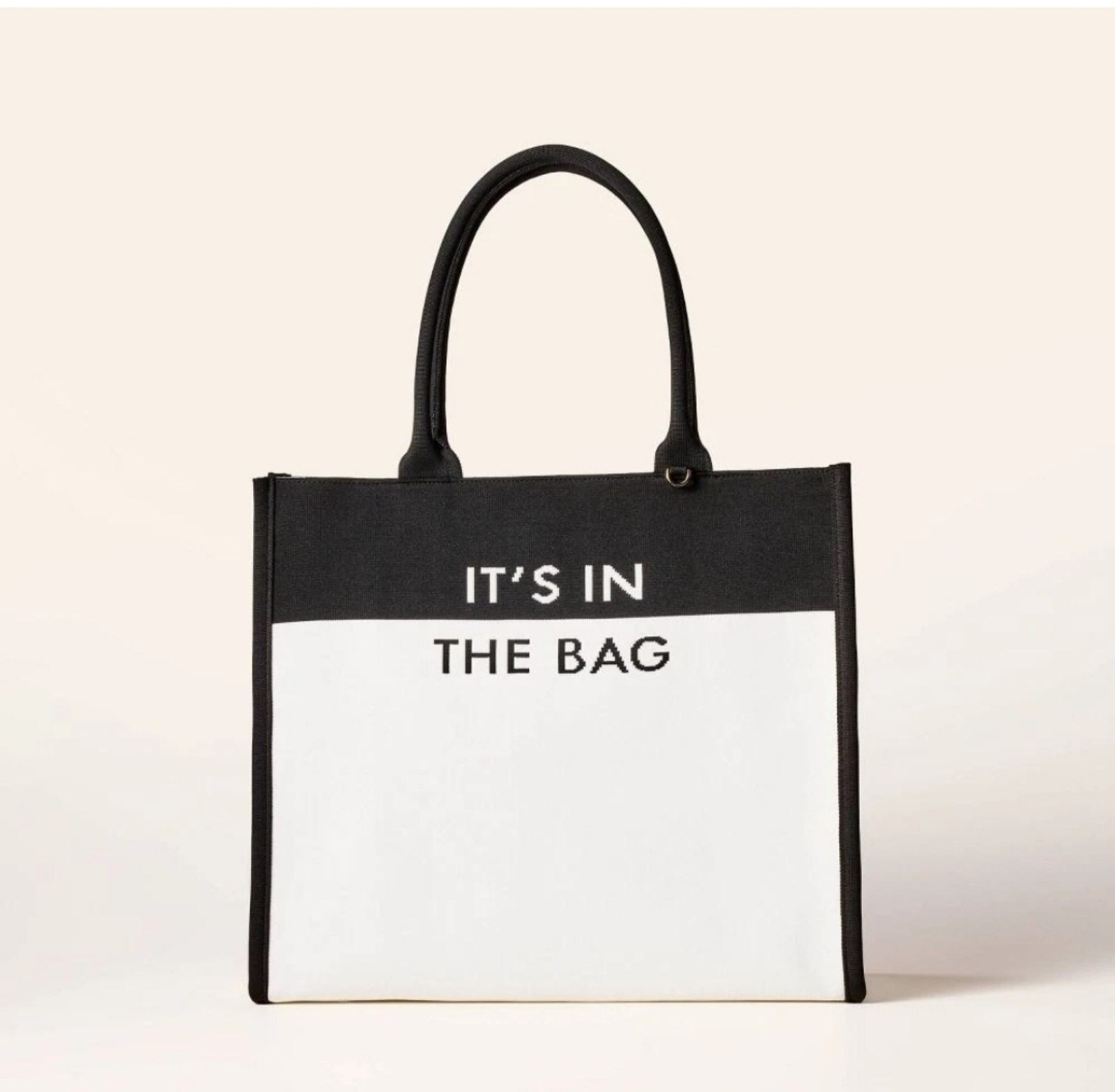 Kate Spade New York x Target Colorblock Knit Tote Bag Black/White