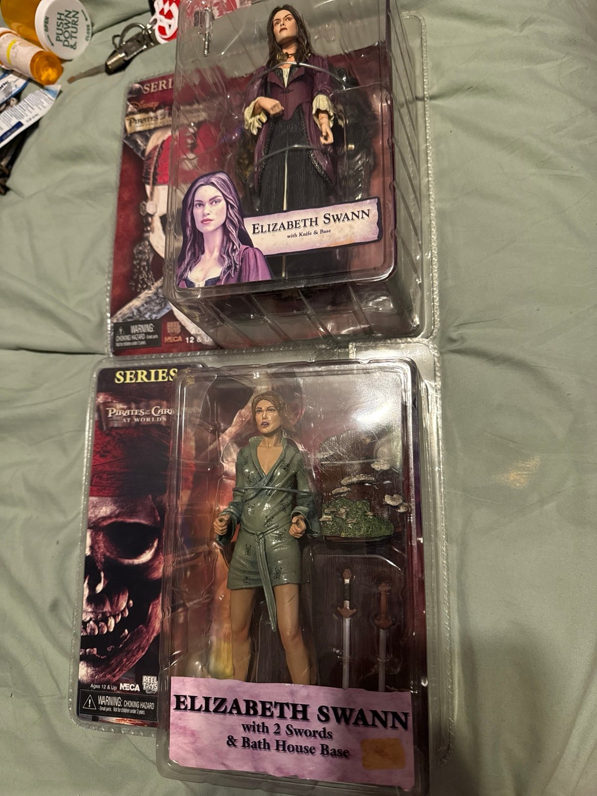 Pirates of the Caribbean series 2 & 3 Elizabeth swann figure lot neca moc