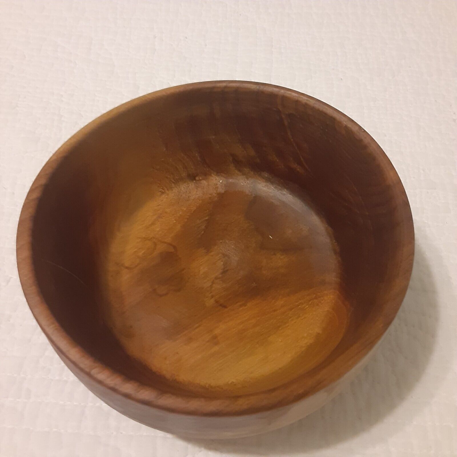 Vintage Hand Turned Wooden Bowl Masculine Decor